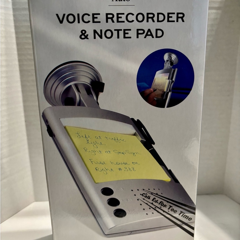 NIB Digital Voice Recorder Note Pad Light phone directory Directions